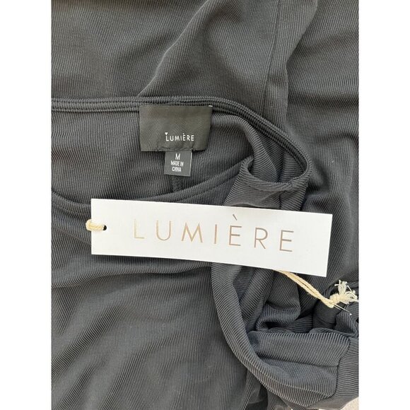 🖤 Lumière Black Long Sleeve Ruched Midi Dress | Size M | NWT - Picture 6 of 9